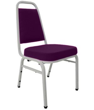 Cadeira Empilhável para Auditórios Linha Hotel Plus Roxo