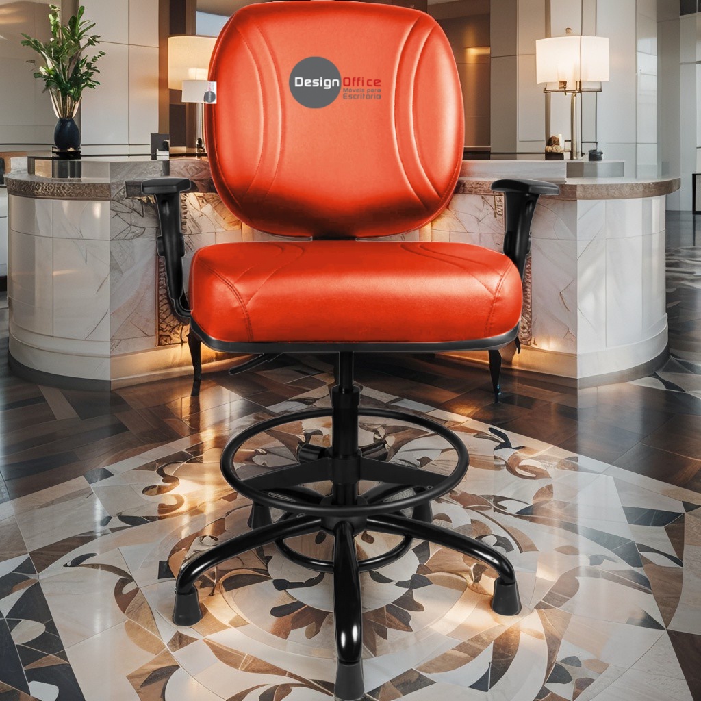 Cadeira Caixa Alta que Suporta até 250kg para Porteiros e Obesos, ideal para Portaria de Prédios e Condomínios - Imagem 2