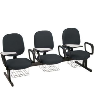 Cadeira Escolar em longarina para Escolas Linha Uno Cinza