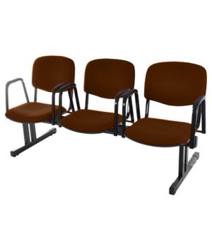 Cadeira em longarina para Igrejas e Auditórios Linha Hotel Marrom
