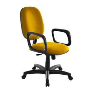 Cadeira Diretor para Escritório com Braços Linha Uno Amarelo