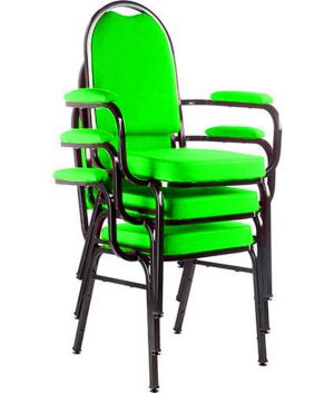 Kit com 3 Cadeiras para Auditório Linha Hotel Verde