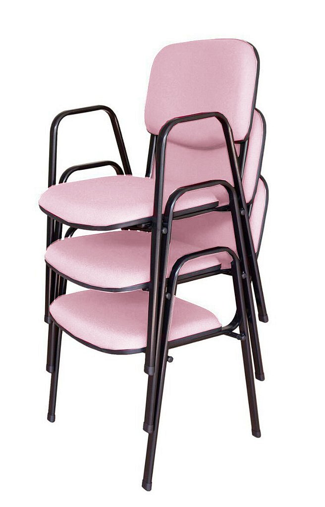 03 Cadeiras para Auditórios Linha Hotel Auditório Rosa