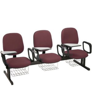 Cadeira Escolar em longarina para Escolas Linha Uno Vermelho