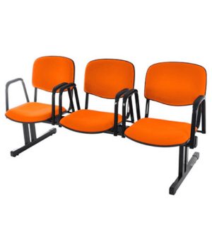 Cadeira em longarina para Igrejas e Auditórios Linha Hotel Laranja