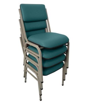 Kit com 4 Cadeiras para Auditórios Linha Hotel Smart Verde