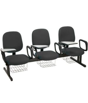 Cadeira Escolar em longarina para Escolas Linha Uno Preto