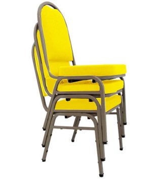 03 Cadeiras para Hotel e Auditório Linha Hotel Amarelo