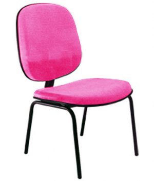 Cadeira para Igrejas Evangélicas Diretor Fixa para Escritório Linha Uno Rosa