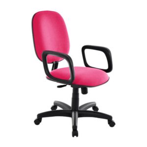 Cadeira Diretor para Escritório com Braços Linha Uno Rosa