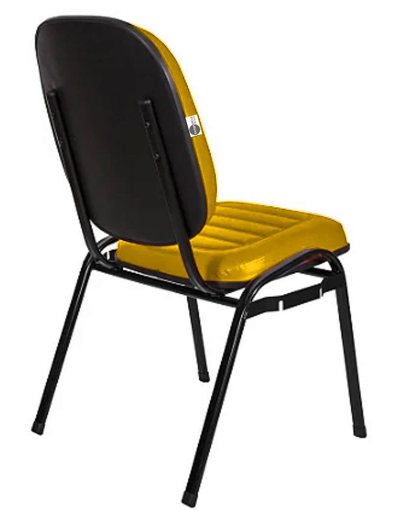 Cadeira Empilhável para Igrejas Evangélicas Linha Holy Amarelo - Imagem 3