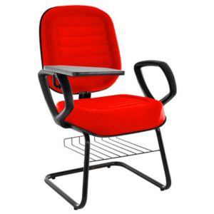 Cadeira Escolar Universitária com prancheta para Escolas e Faculdades Linha Blenda Vermelho