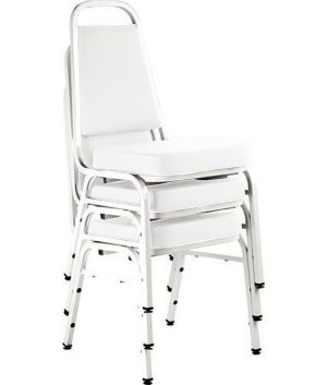 Kit com 3 Cadeiras Empilháveis Linha Hotel Plus Branco