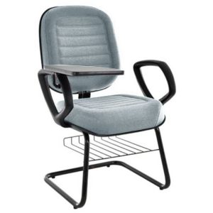 Cadeira Escolar  Universitária com prancheta para Escolas e Faculdades Linha Blenda Cinza