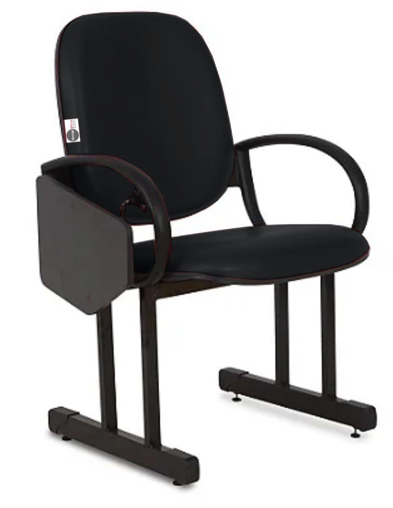 01 Cadeira Escolar para Auditório e Escolas com Prancheta Linha Dallas Auditório Preto - Imagem 3