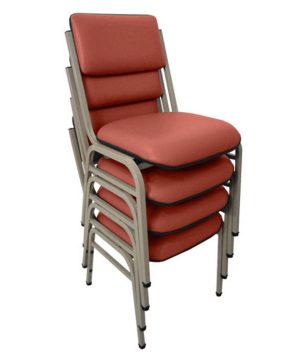 Kit com 4 Cadeiras para Auditórios Linha Hotel Smart Vermelho