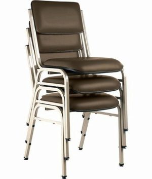 Kit com 3 Cadeiras para Auditórios Linha Hotel Smart Marrom