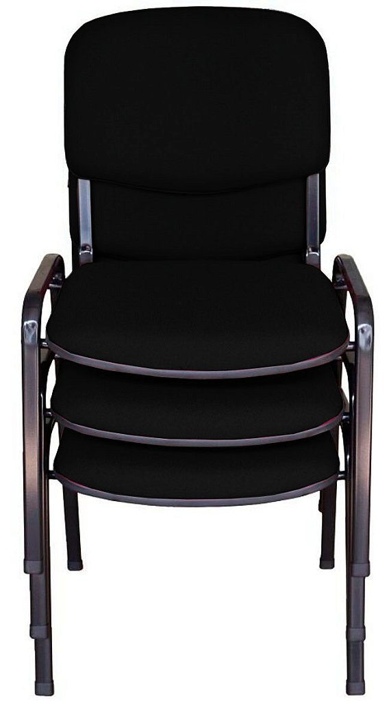 03 Cadeiras para Auditórios Linha Hotel Auditório Preto - Imagem 2