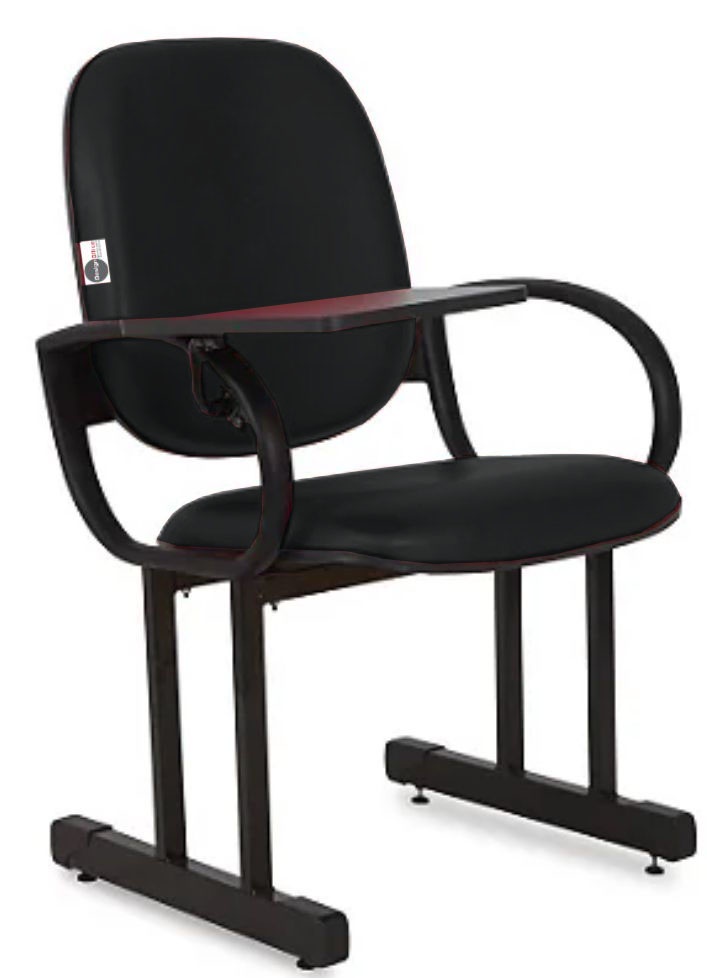 01 Cadeira Escolar para Auditório e Escolas com Prancheta Linha Dallas Auditório Preto