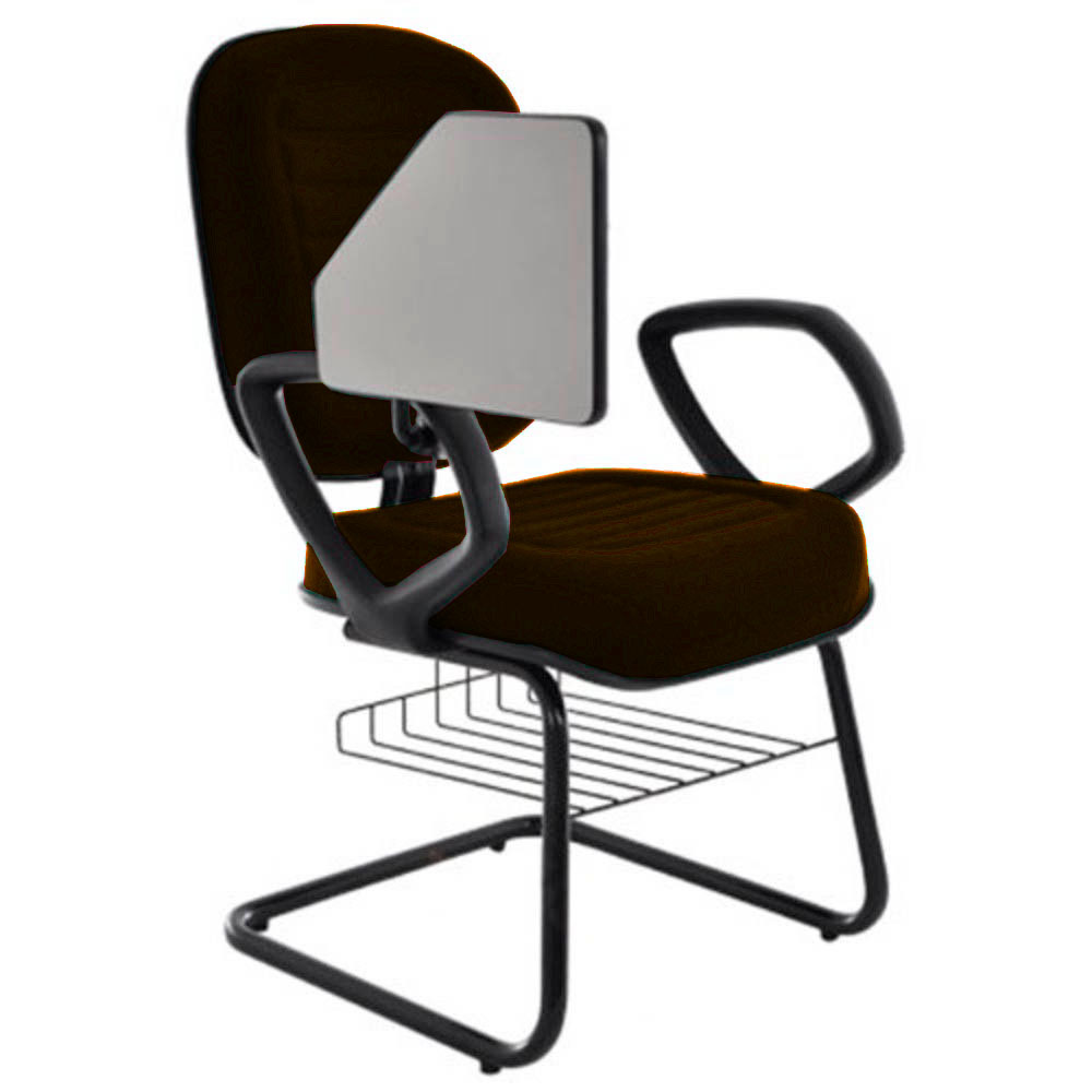 Cadeira Escolar Universitária com prancheta para Escolas e Faculdades Linha Blenda Marrom - Imagem 2