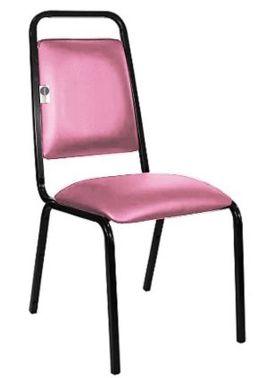 Cadeira Empilhável para Hotelaria Linha Hotel Fremont Rosa