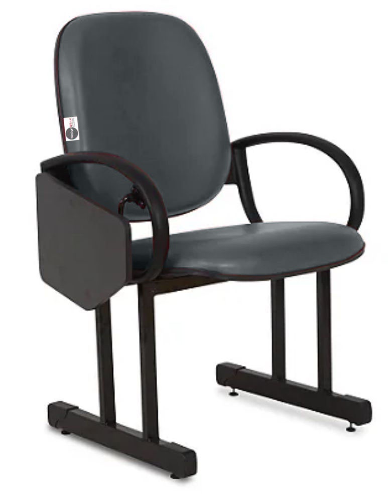 01 Cadeira Escolar para Auditório e Escolas com Prancheta Linha Dallas Auditório Cinza - Imagem 3