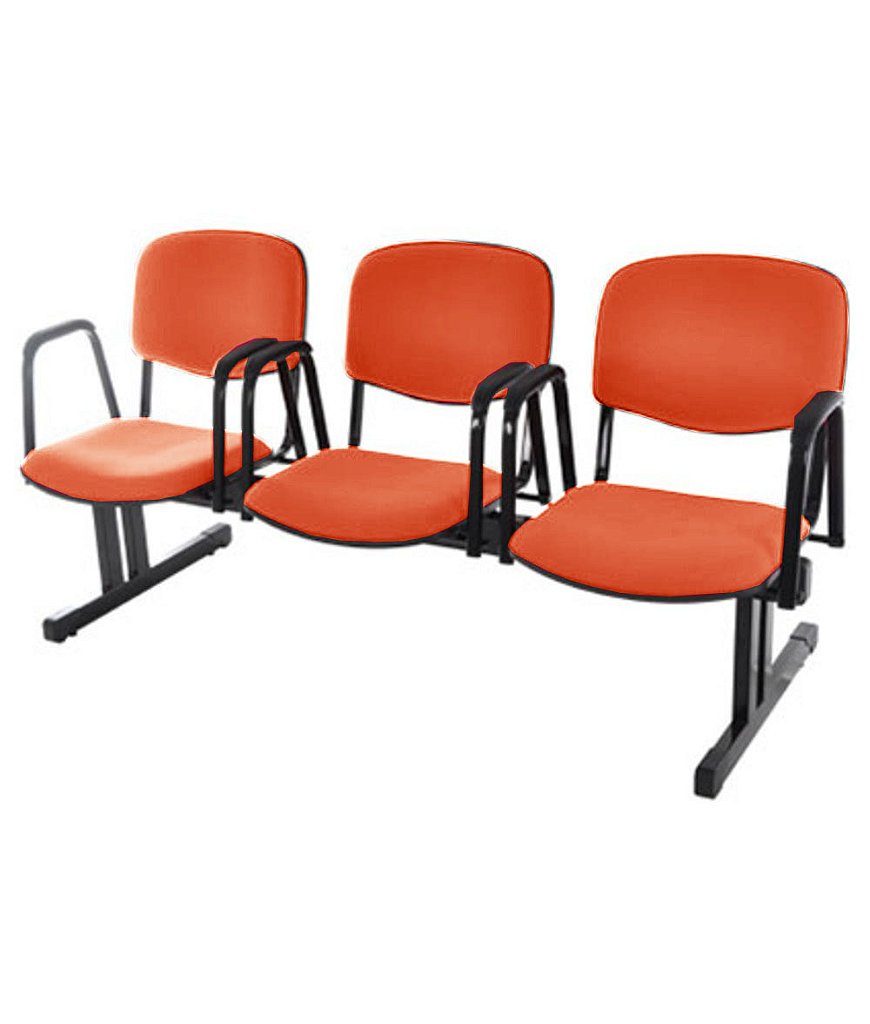 Cadeira em longarina para Igrejas e Auditórios Linha Hotel Vermelho