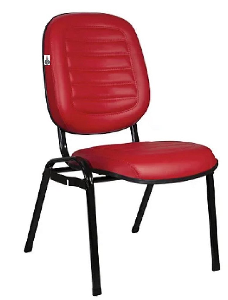 02 Cadeiras Empilhável para Igrejas Evangélicas Linha Holy Vermelho - Imagem 7