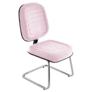 Cadeira Diretor para Auditório e Salas de Convenções Cromada Linha Blenda Rosa