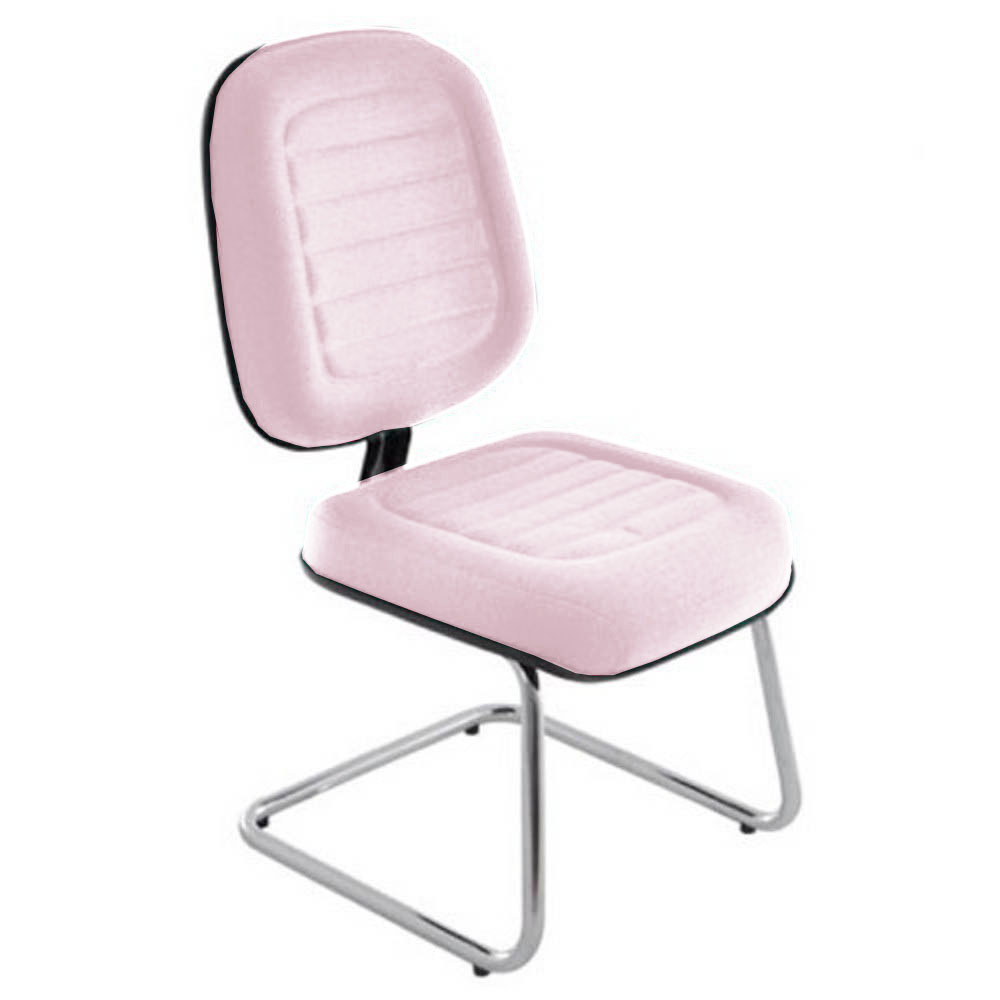 Cadeira Diretor para Auditório e Salas de Convenções Cromada Linha Blenda Rosa