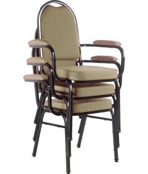 Kit com 3 Cadeiras para Auditório Linha Hotel Bege