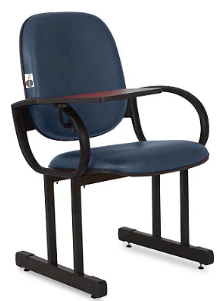 01 Cadeira Escolar para Auditório e Escolas com Prancheta Linha Dallas Auditório Azul