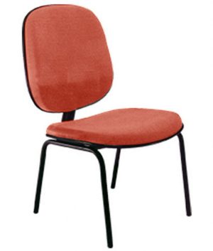 Cadeira para Igrejas Evangélicas Diretor Fixa para Escritório Linha Uno Vermelho