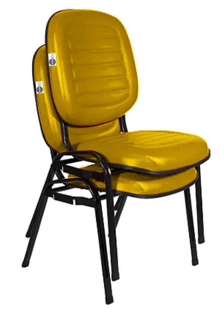 Cadeira Empilhável para Igrejas Evangélicas Linha Holy Amarelo - Imagem 5
