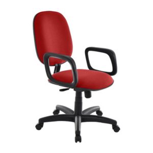 Cadeira Diretor para Escritório com Braços Linha Uno Vermelho