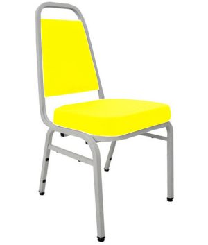 Cadeira Empilhável para Auditórios Linha Hotel Plus Amarelo