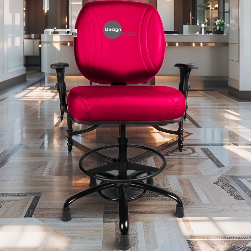 Cadeira Caixa Alta que Suporta até 250kg para Porteiros e Obesos, ideal para Portaria de Prédios e Condomínios - Imagem 2