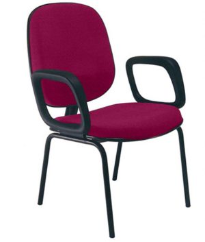 Cadeira para Igrejas Evangélicas com Braços Diretor para Escritório Linha Uno Rosa