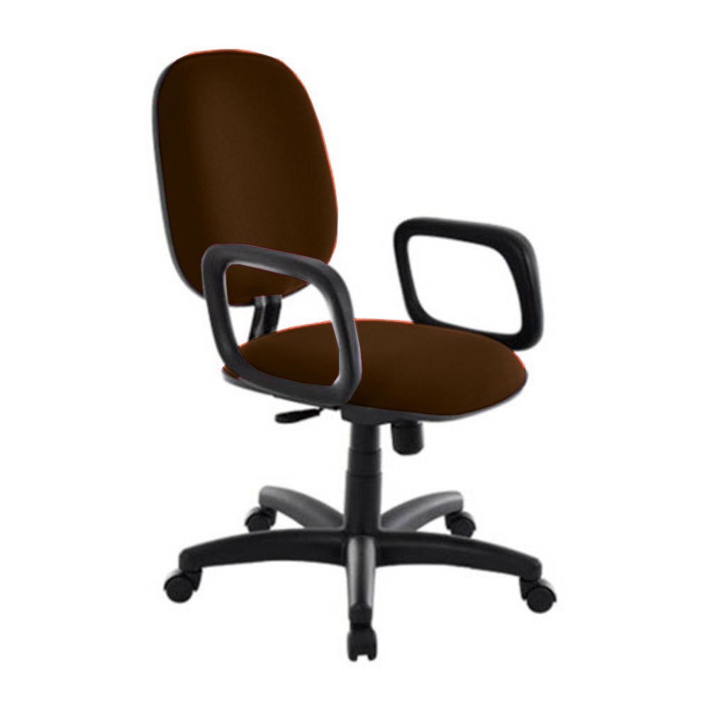 Cadeira Diretor para Escritório com Braços Linha Uno Marrom