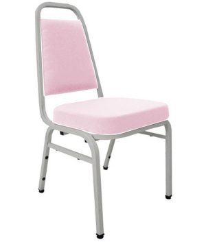 Cadeira Empilhável para Auditórios Linha Hotel Plus Rosa