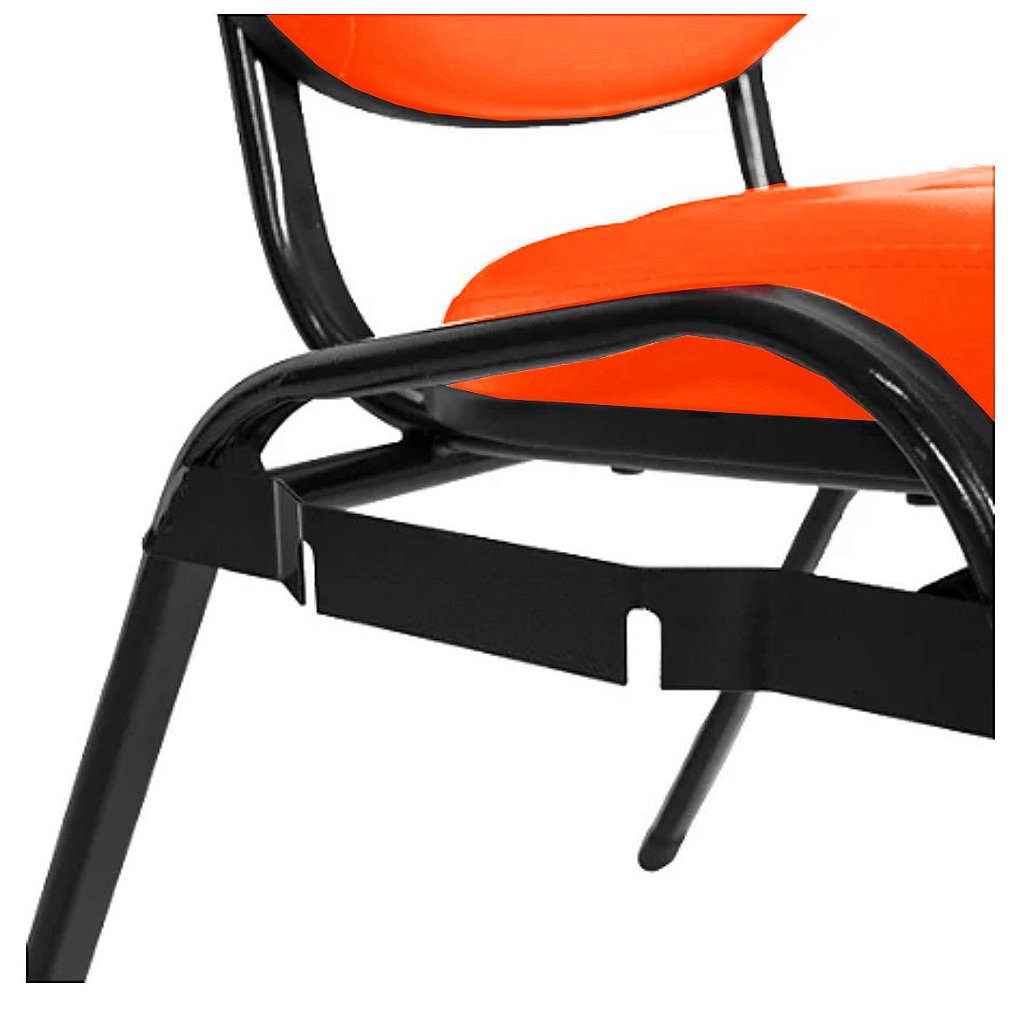 02 Cadeiras Empilhável para Igrejas Evangélicas Linha Holy Vermelho - Imagem 3