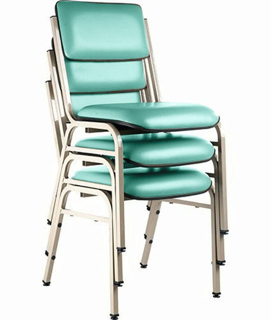Kit com 3 Cadeiras para Auditórios Linha Hotel Smart Verde