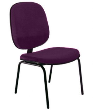 Cadeira para Igrejas Evangélicas Diretor Fixa para Escritório Linha Uno Roxo