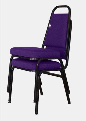 02 Cadeiras Empilhável para Hotelaria Linha Hotel Jersey Roxo
