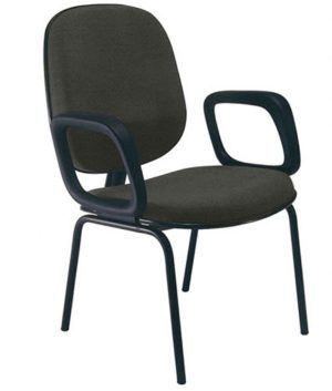 Cadeira para Igrejas Evangélicas com Braços Diretor para Escritório Linha Uno Cinza