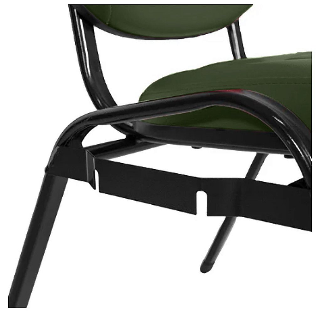 02 Cadeiras Empilhável para Igrejas Evangélicas Linha Holy Verde - Imagem 2