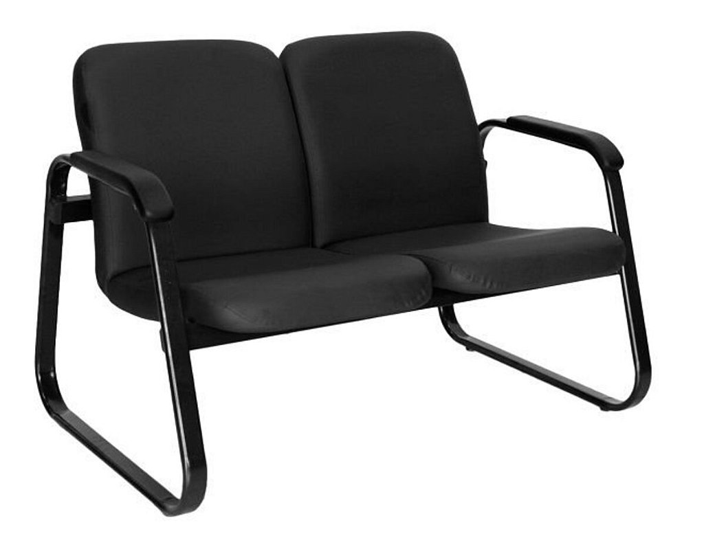 Sofá para sala de espera e recepção Linha Ramsés Preto