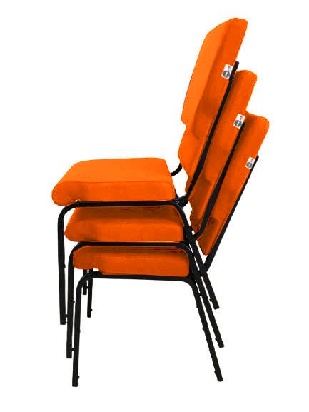 Cadeira Empilhável para Igrejas Evangélicas Linha Church Azul - Imagem 4