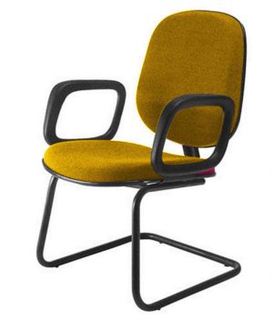 Cadeira para Igrejas Evangélicas Diretor Interlocutor para Escritório Linha Uno Amarelo