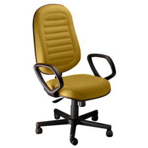 Cadeira Presidente Gomada com Braços Linha Blenda Amarelo